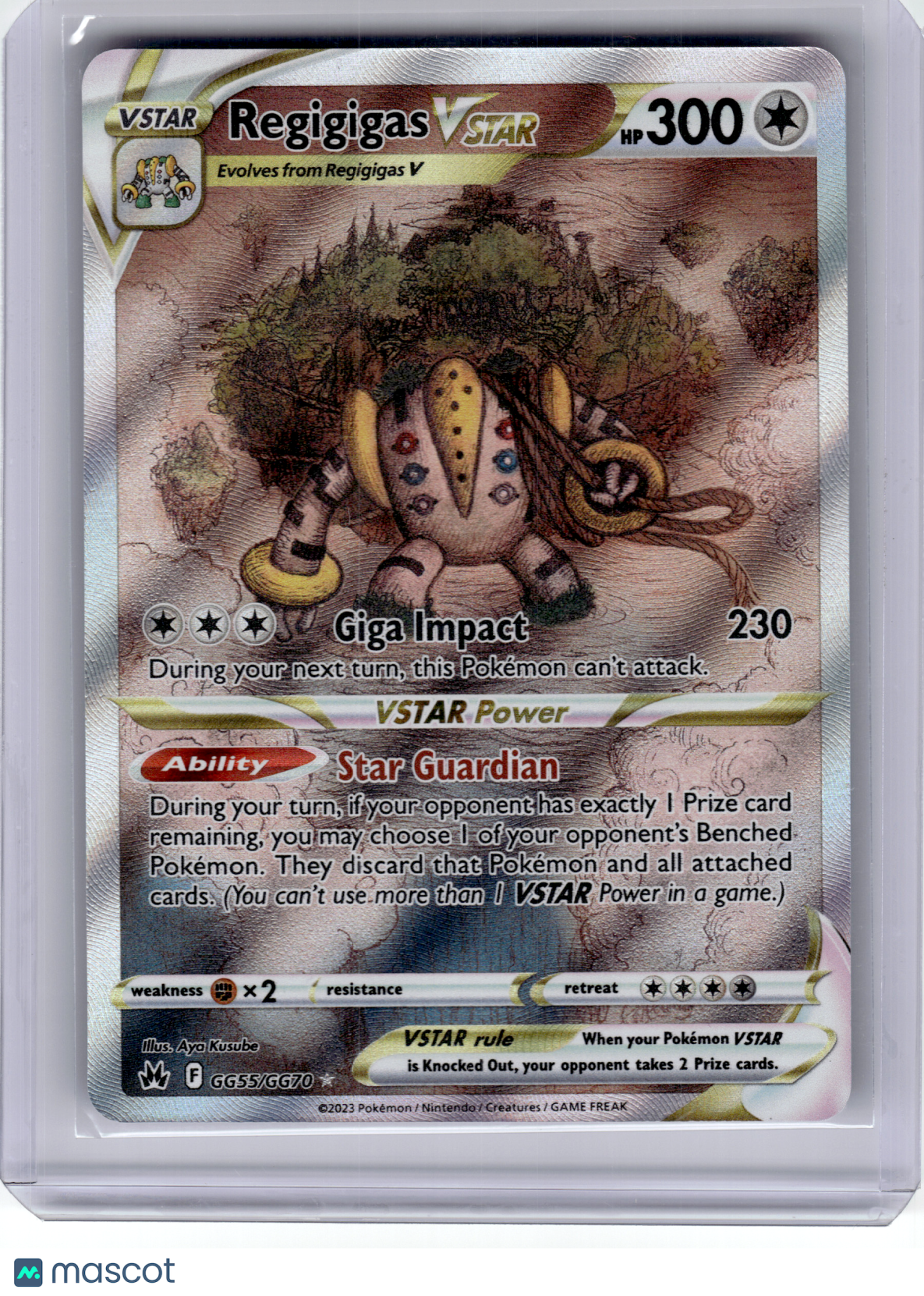 2023 Pokemon—Regigigas VSTAR #GG55 Crown Zenith: Galarian Gallery—Ultra Rare