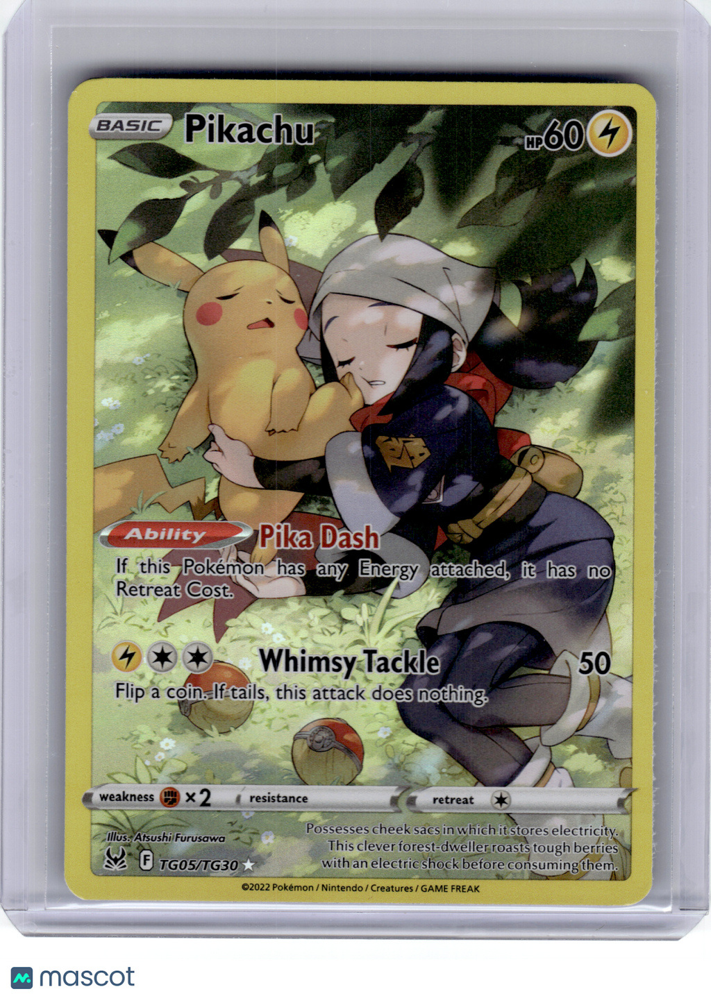 2022 Pokemon—Pikachu #TG05 Lost Origin: Trainer Gallery—Rare Holo