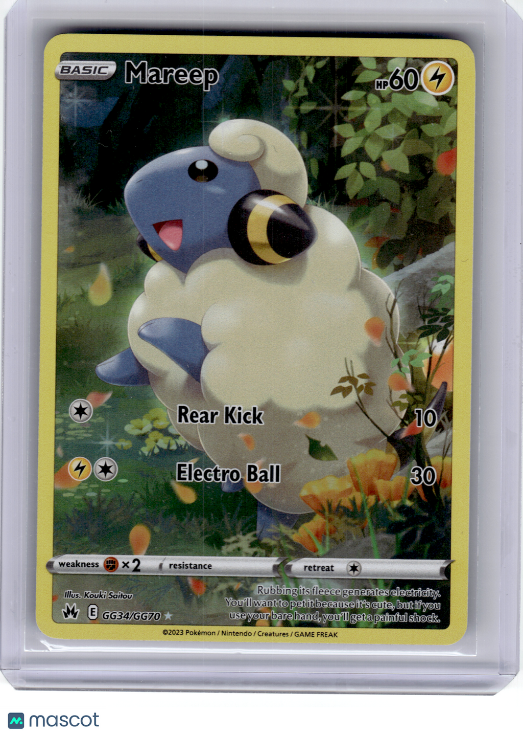 2023 Pokemon—Mareep #GG34 Crown Zenith: Galarian Gallery—Rare Holo