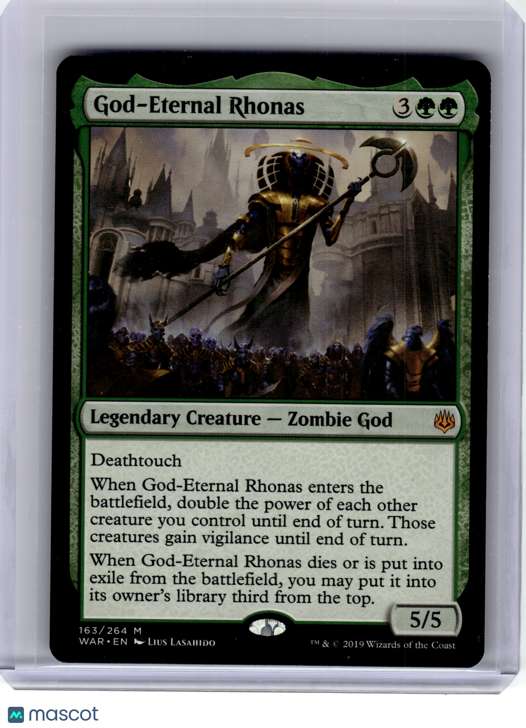 2019 MTG—God-Eternal Rhonas #163 War of the Spark—Mythic Regular [LP]