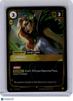 2025 League of Legends—LeBlanc #172a Unleashed—Showcase Foil