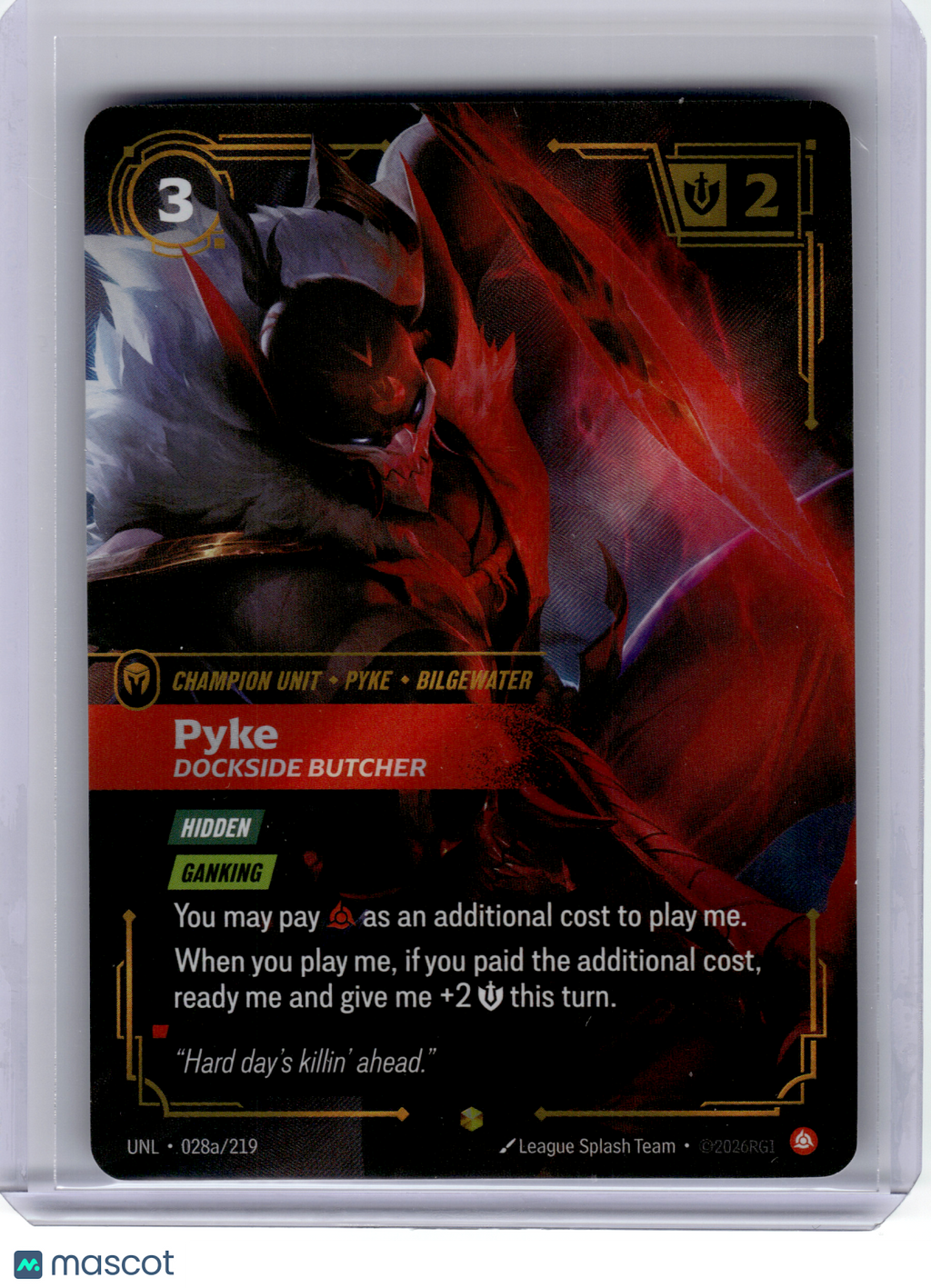 2023 League of Legends—Pyke #28a Unleashed—Showcase Foil