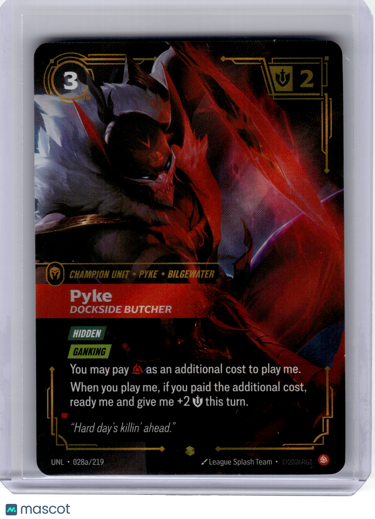 2023 League of Legends—Pyke #28a Unleashed—Showcase Foil