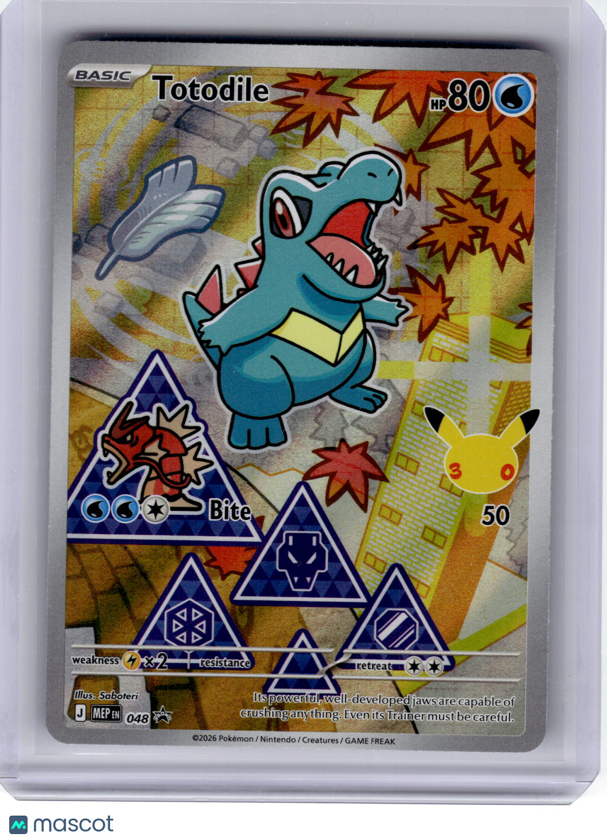 2026 Pokemon—Totodile #048 Mega Evolution—Black Star Promo Holo FA