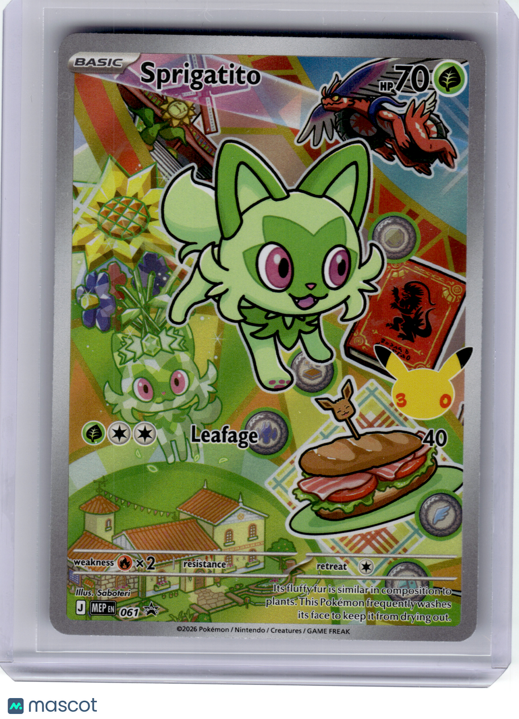2026 Pokemon—Sprigatito #061 Mega Evolution—Black Star Promo Holo FA