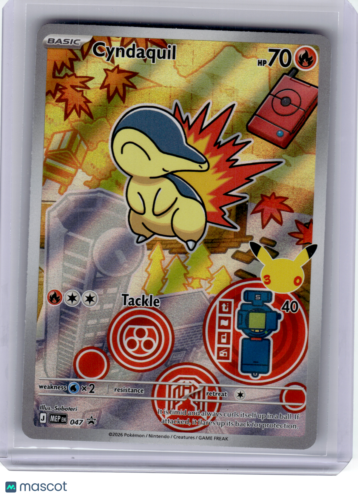 2026 Pokemon—Cyndaquil #047 Mega Evolution—Black Star Promo Holo