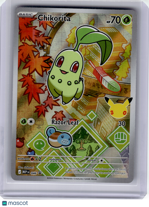 2026 Pokemon—Chikorita #046 Mega Evolution—Black Star Promo Holo FA