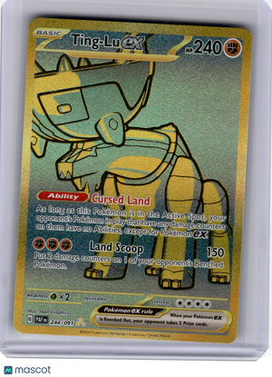 Pokemon—Ting-Lu EX #244 2024 Paldean Fates—Hyper Rare Holo UR