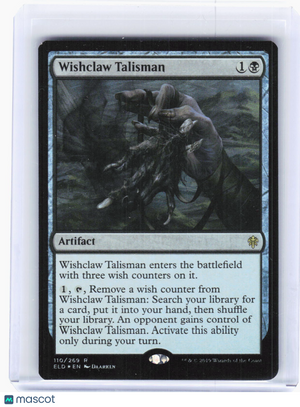 2019 Magic: The Gathering—Wishclaw Talisman #110 Throne of Eldraine—Rare Foil