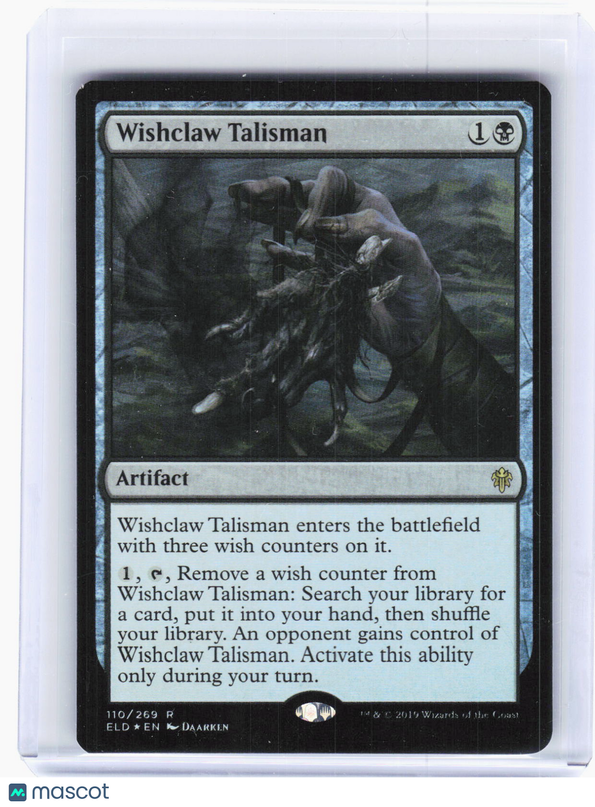 2019 Magic: The Gathering—Wishclaw Talisman #110 Throne of Eldraine—Rare Foil