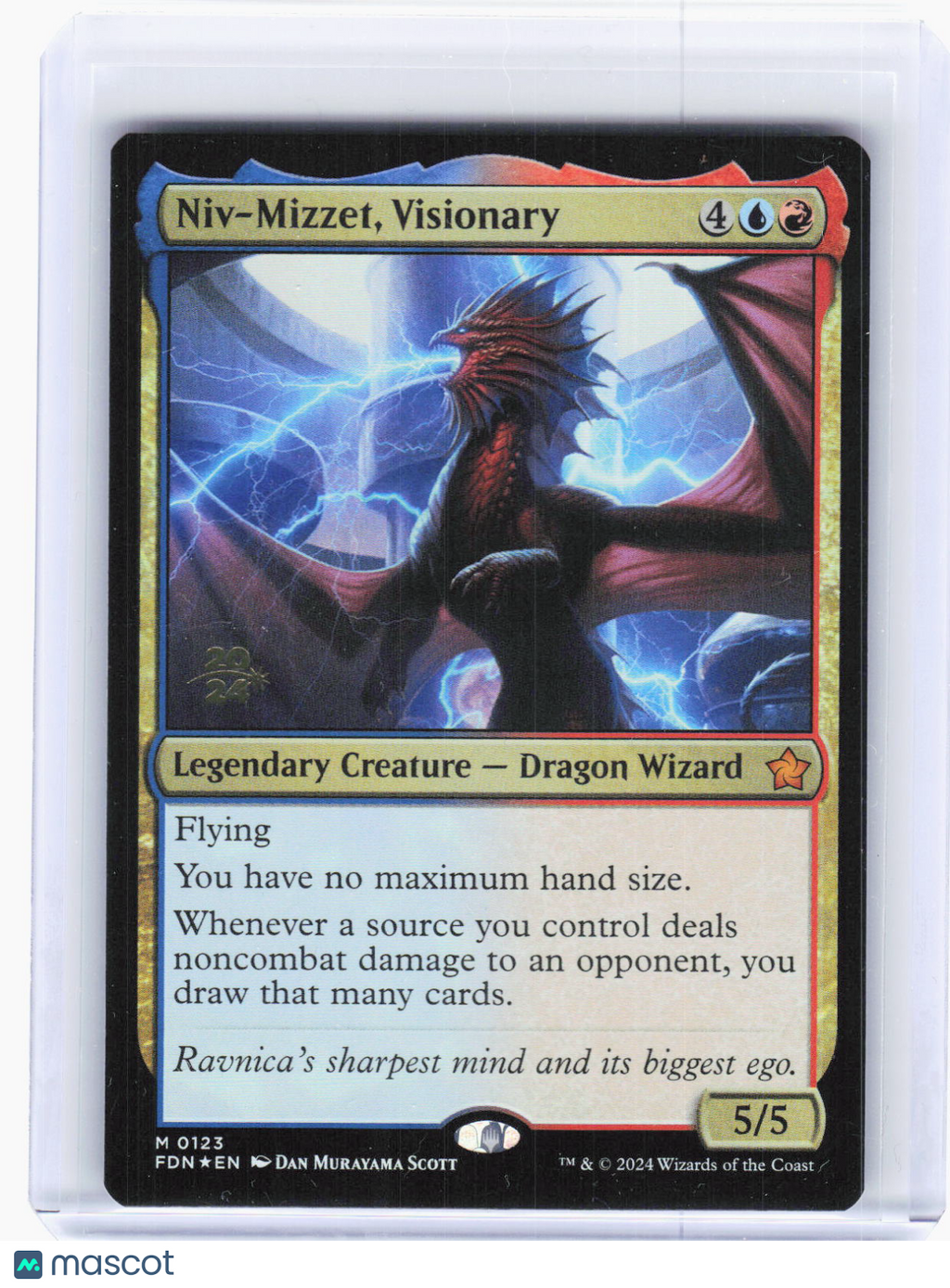 2024 Magic: The Gathering—Niv-Mizzet, Visionary #0123 Prerelease Cards—Mythic Foil