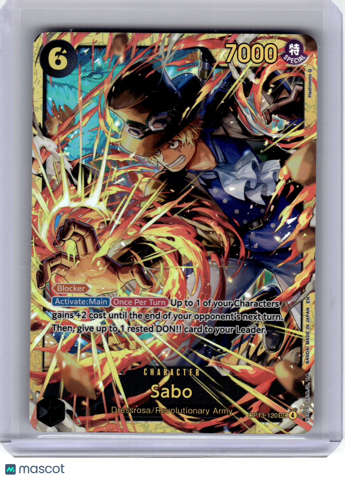 2023 One Piece Card Game—Sabo #120 Carrying on His Will—SEC Foil