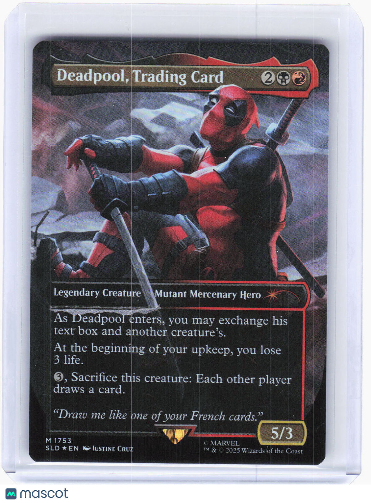 2025 Magic: The Gathering—Deadpool, Trading Card #1753 (SLD)—Mythic Foil