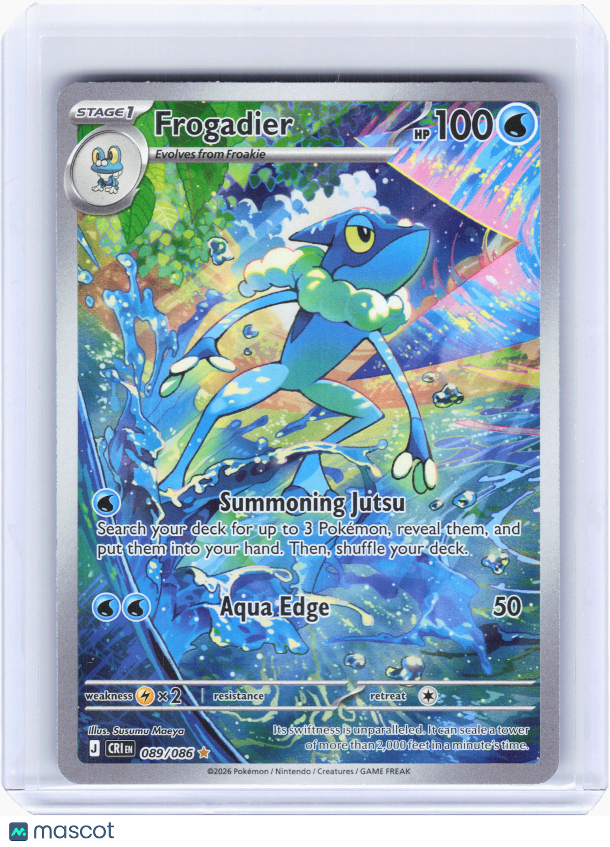 2026 Pokemon—Frogadier #89 Chaos Rising—Illustration Rare Holo