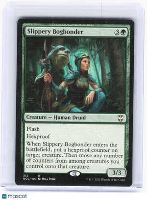2022 Magic: The Gathering—Slippery Bogbonder #312 (NCC)mander—R Non-Foil