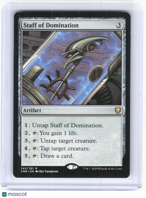 2020 Magic: The Gathering—Staff of Domination #343 Commander Legends—R Non-Foil
