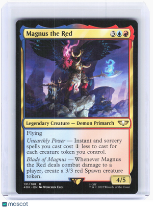2022 Magic: The Gathering—Magnus the Red #`131 (40K) —R Non-Foil