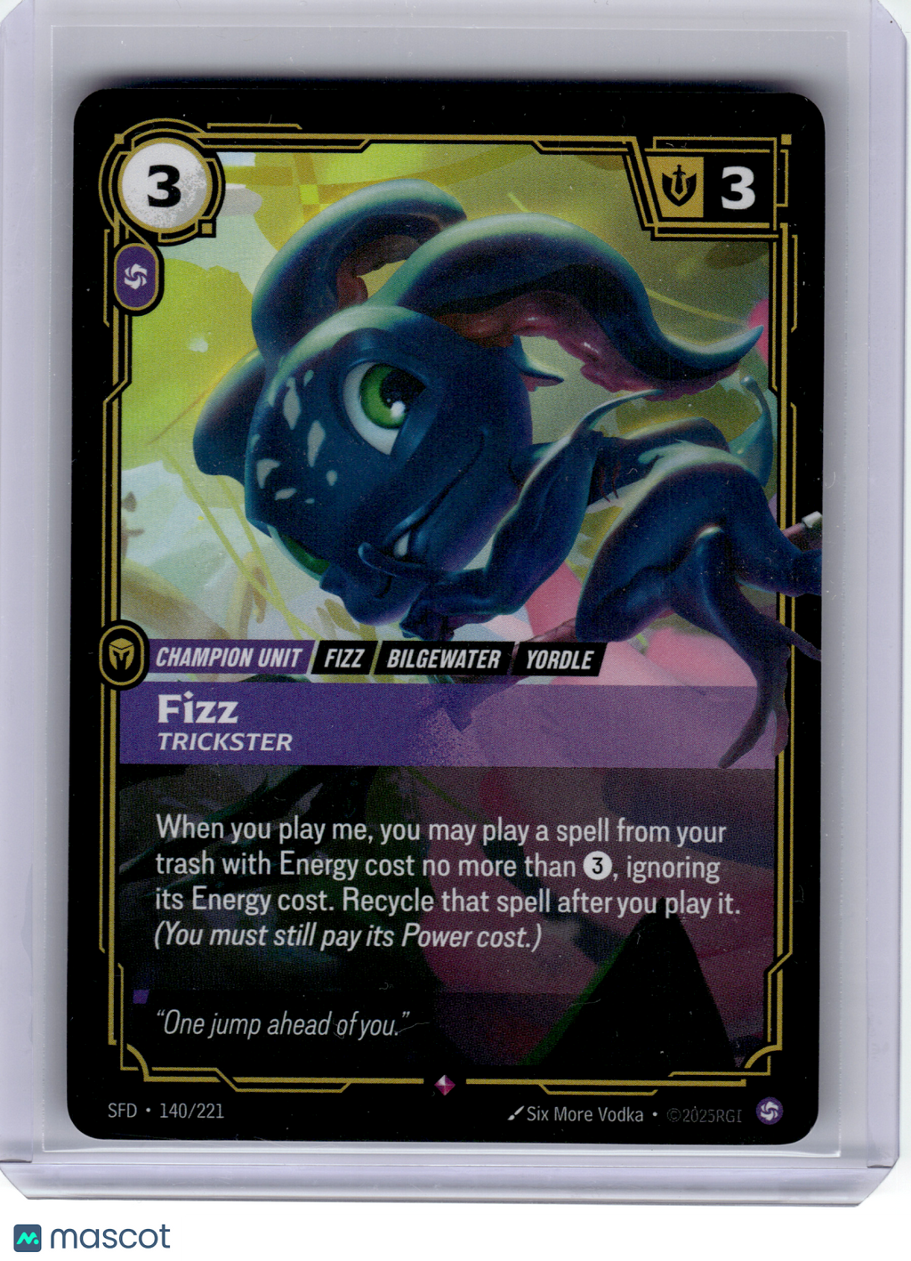 2026 Riftbound: League of Legends—Fizz, Trickster #140 Spiritforged—Rare Foil