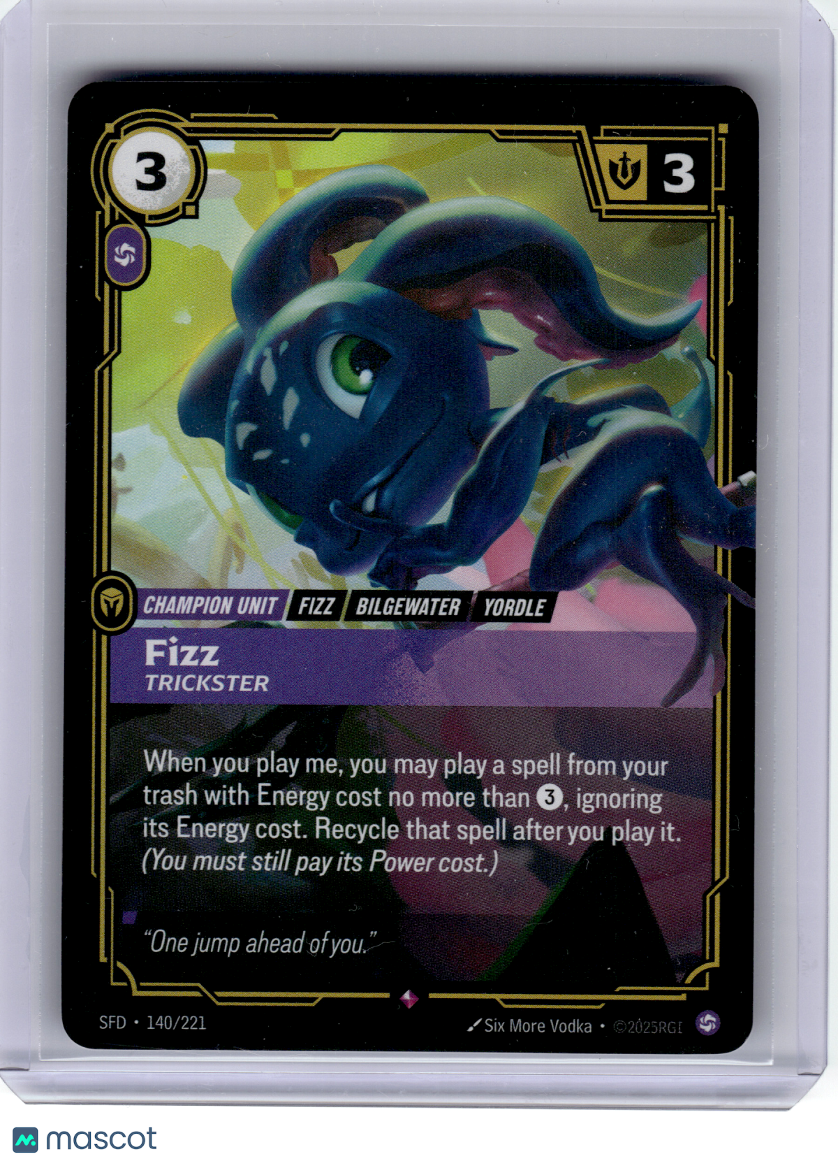 2026 Riftbound: League of Legends—Fizz, Trickster #140 Spiritforged—Rare Foil