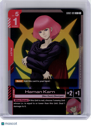 2025 Gundam Card Game—Haman Karn #GD02-091 Gundam Promotional Cards—Rare Foil