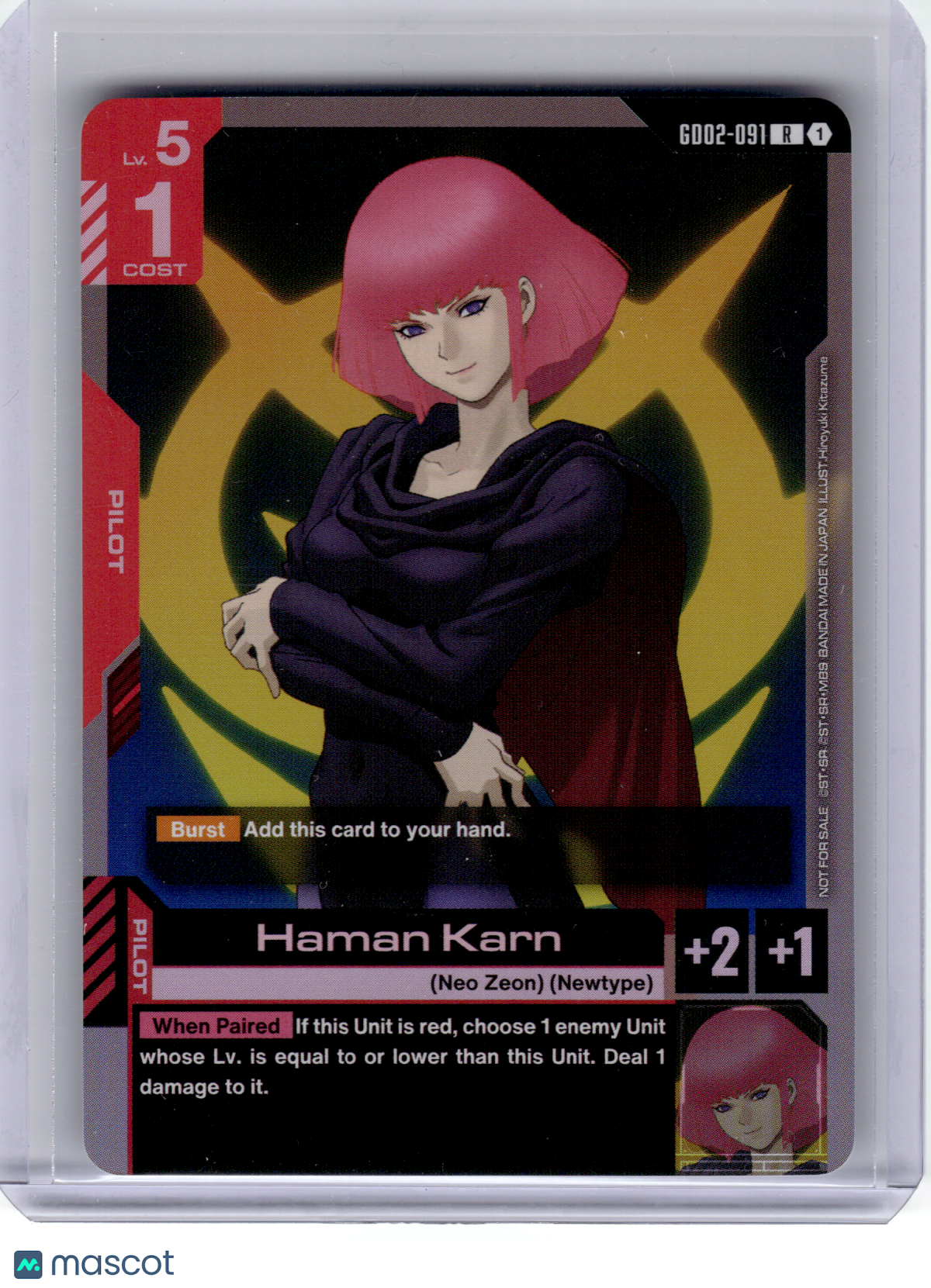 2025 Gundam Card Game—Haman Karn #GD02-091 Gundam Promotional Cards—Rare Foil