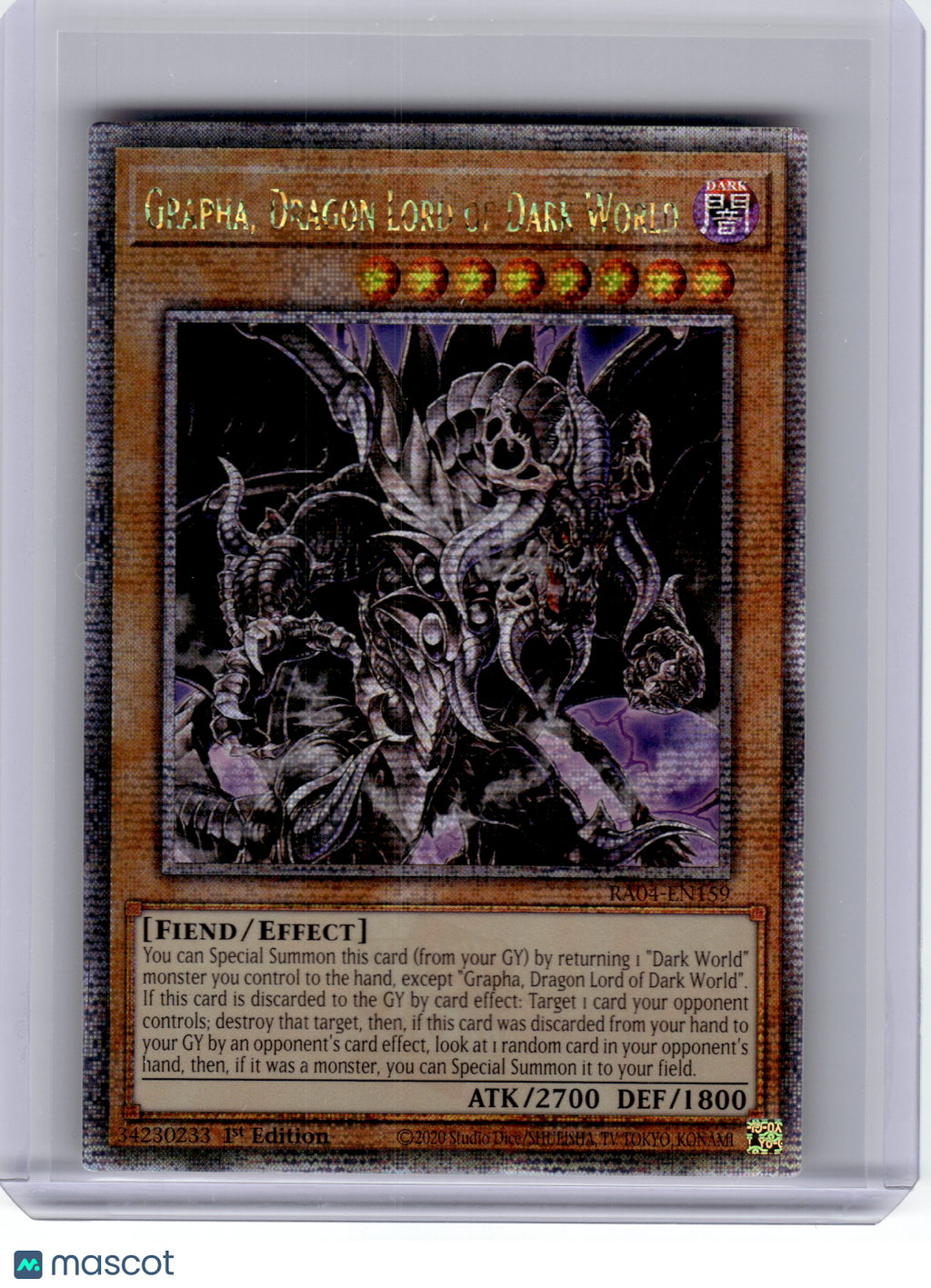 2025 YuGiOh!—Grapha, Dragon Lord of Dark World #RA04-EN159—QSrR Foil (1st ED)