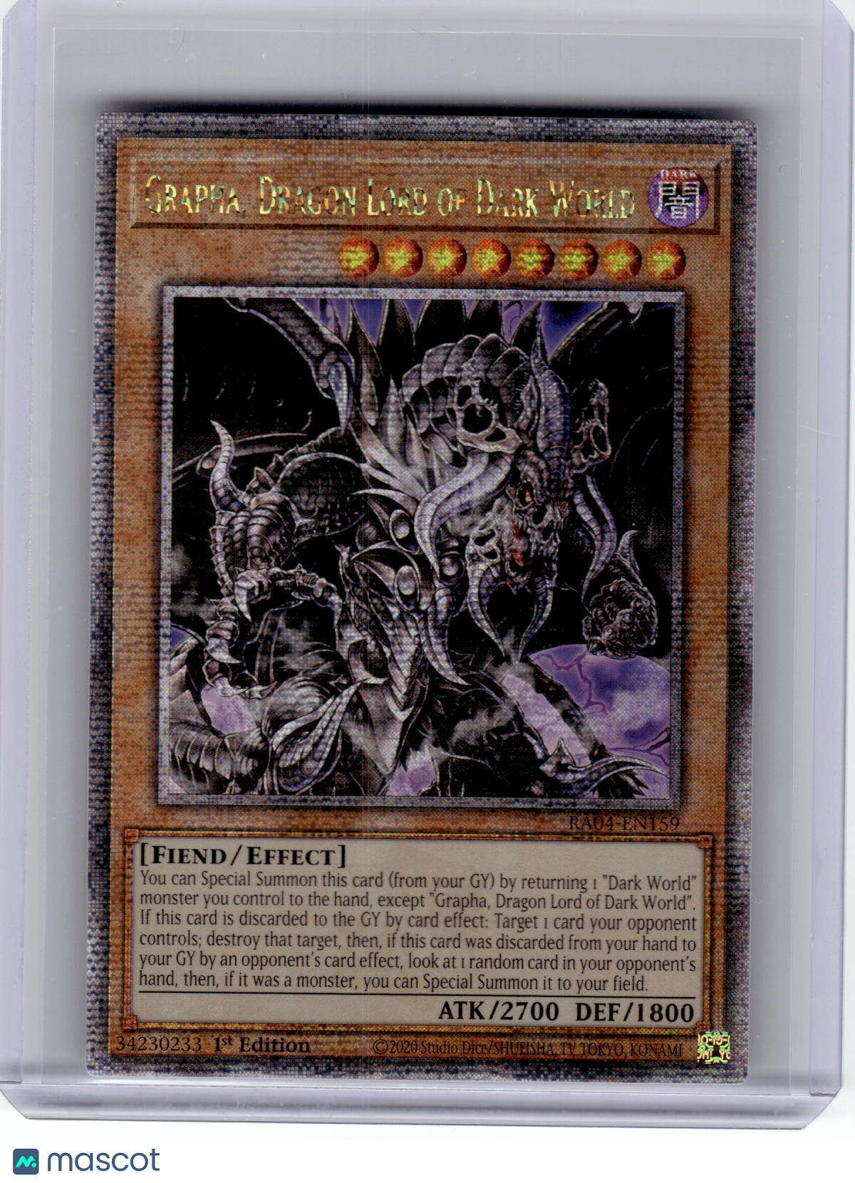 2025 YuGiOh!—Grapha, Dragon Lord of Dark World #RA04-EN159—QSrR Foil (1st ED)