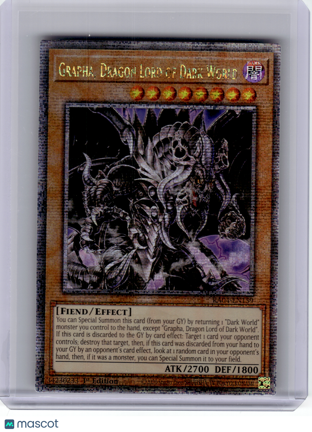 2025 YuGiOh!—Grapha, Dragon Lord of Dark World #RA04-EN159—QSrR Foil (1st ED)
