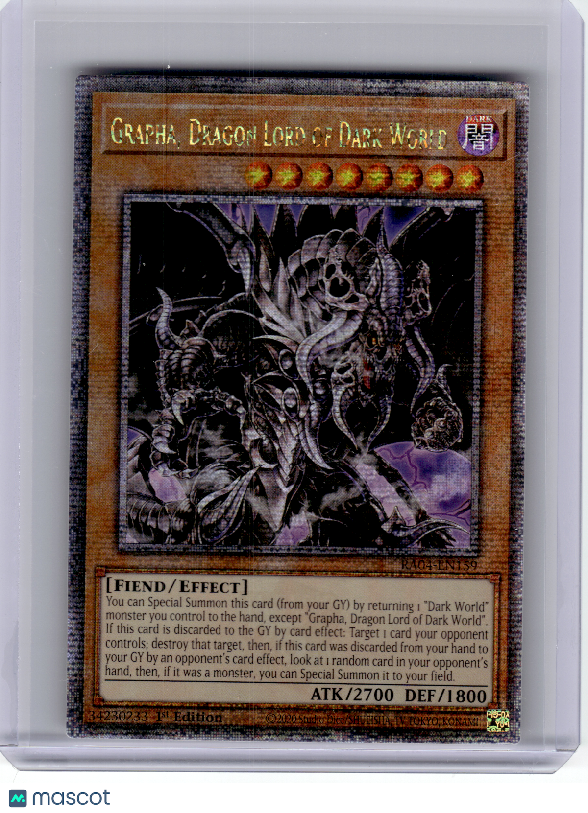 2025 YuGiOh!—Grapha, Dragon Lord of Dark World #RA04-EN159—QSrR Foil (1st ED)