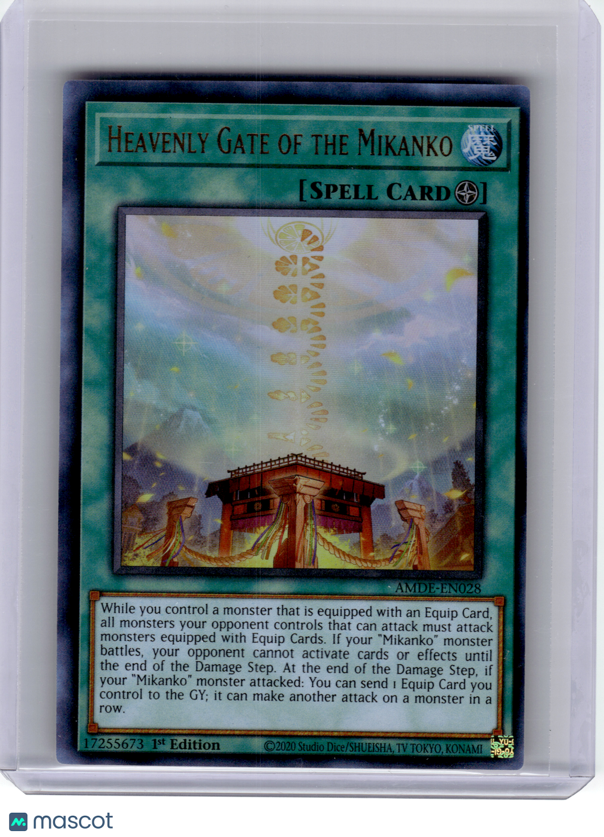 2023 YuGiOh!—Heavenly Gate of the Mikanko #AMDE-EN028—Ultra Rare Foil (1st ED)