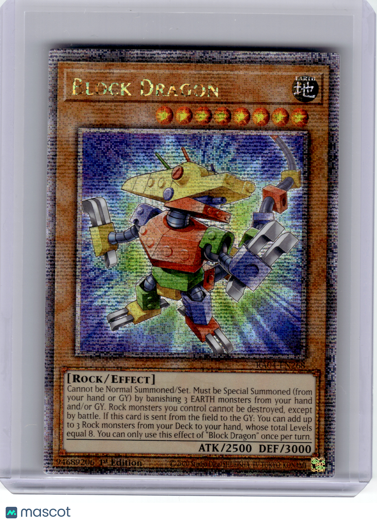 2025 YuGiOh!—Block Dragon #RA04-EN268 Quarter Century Stampede—QSrR (1st ED)