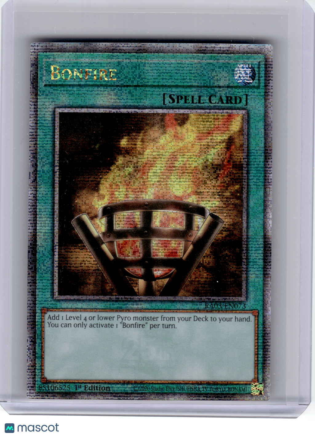 2024 YuGiOh!—Bonfire #RA03-EN073—Quarter Century Secret Rare Foil (1st Edition)