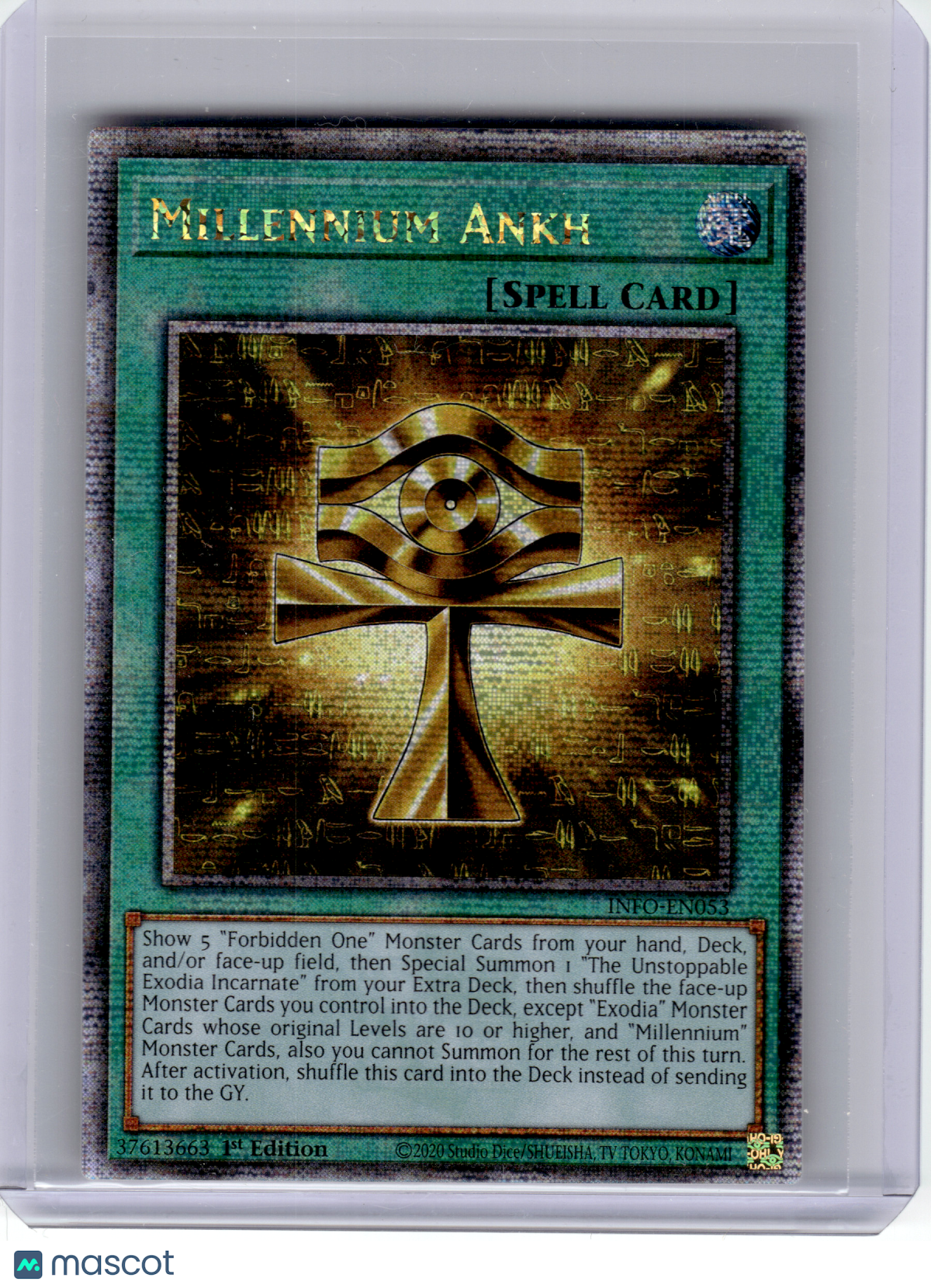 2024 YuGiOh!—Millennium Ankh #INFO-EN053 Infinite Forbidden—QSrR Foil (1st ED)