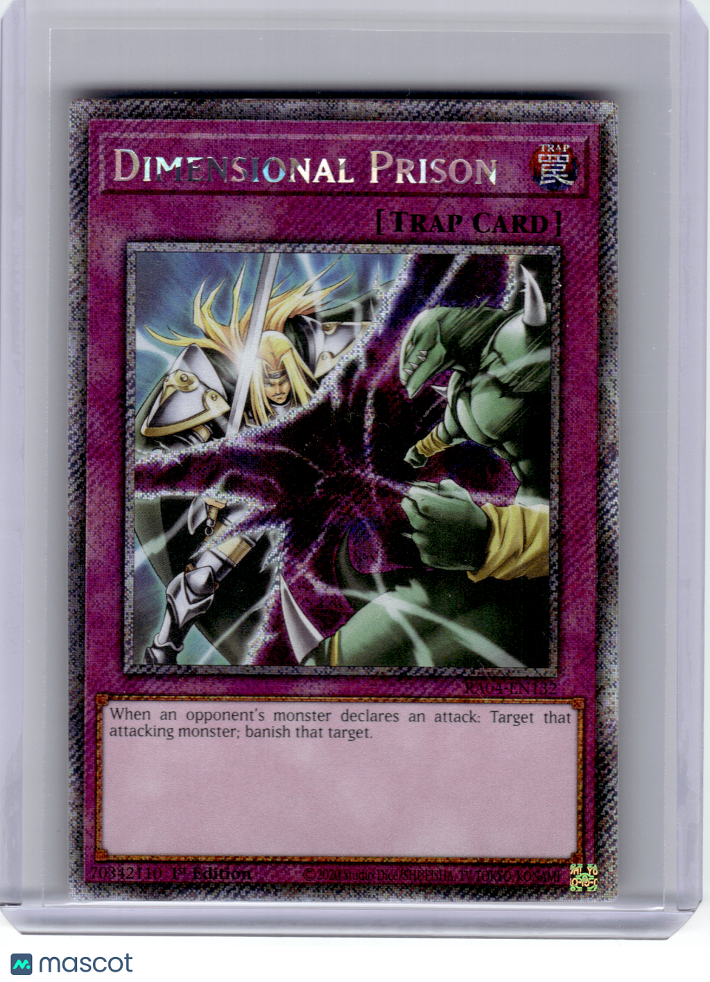 2025 YuGiOh!—Dimensional Prison #RA04-EN132—Platinum Secret Rare Foil (1st ED)