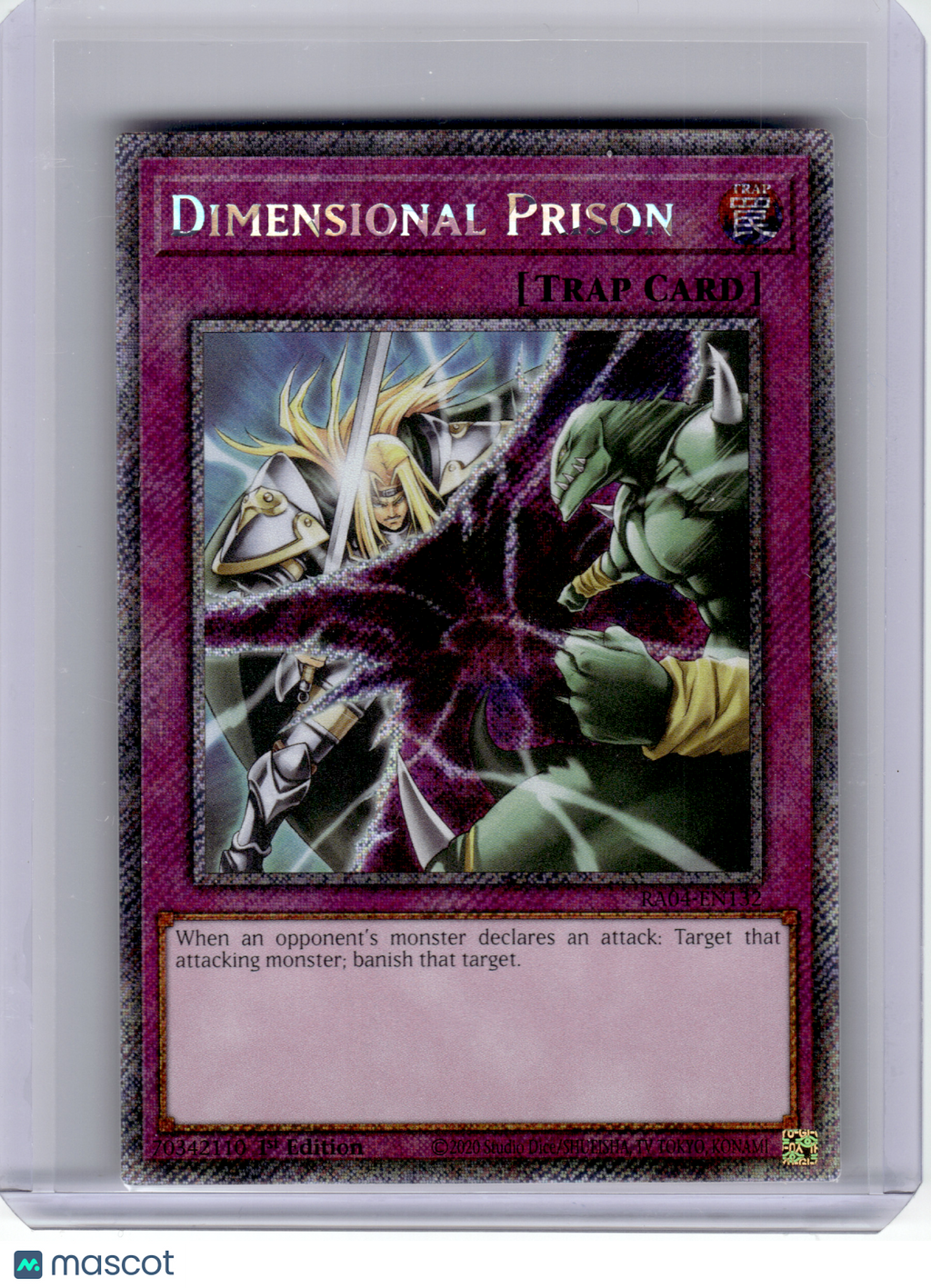2025 YuGiOh!—Dimensional Prison #RA04-EN132—Platinum Secret Rare Foil (1st ED)