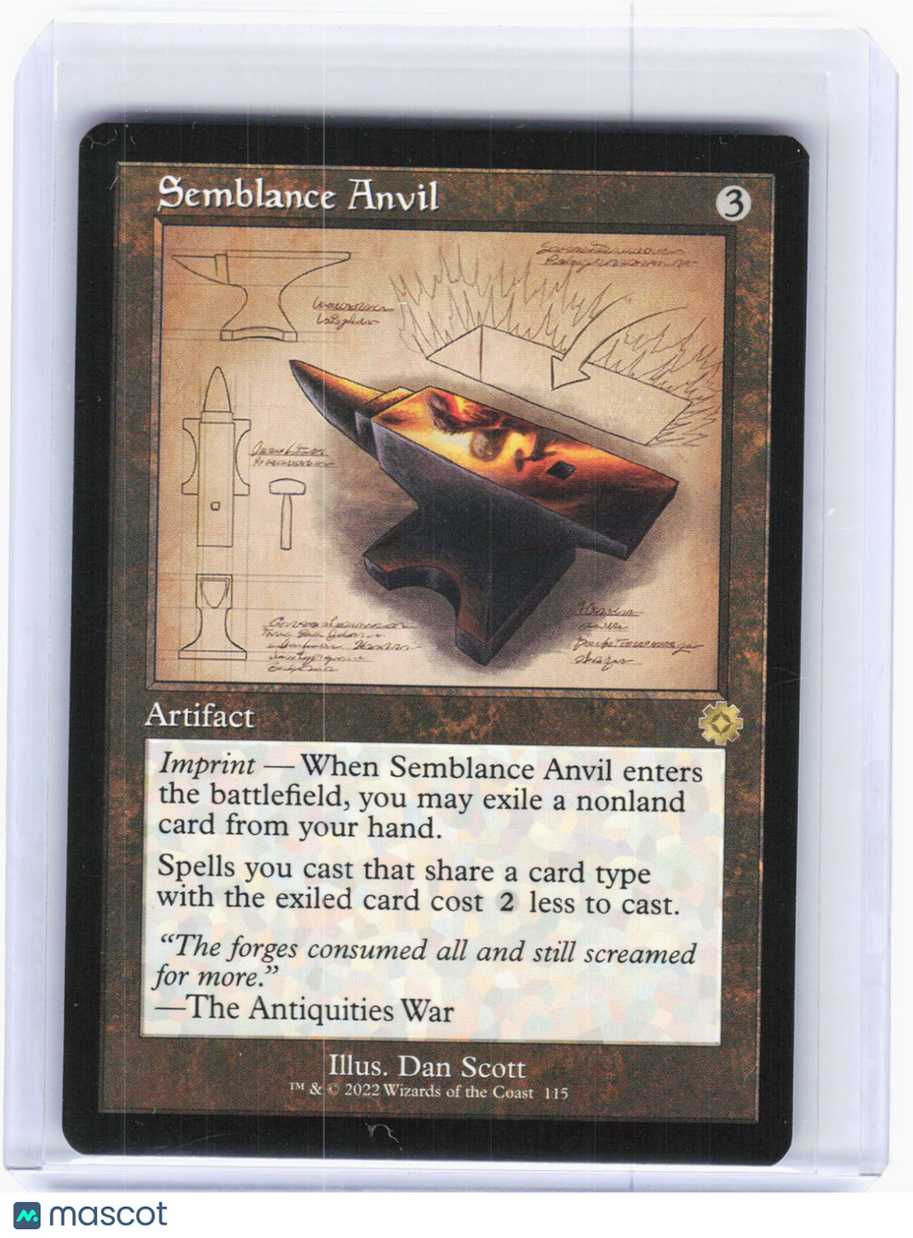 2022 Magic: The Gathering—Semblance Anvil (Schematic) #115 The Brothers War—Rare