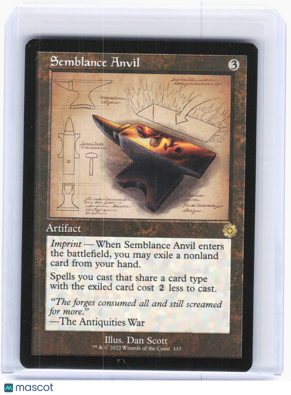 2022 Magic: The Gathering—Semblance Anvil (Schematic) #115 The Brothers War—Rare