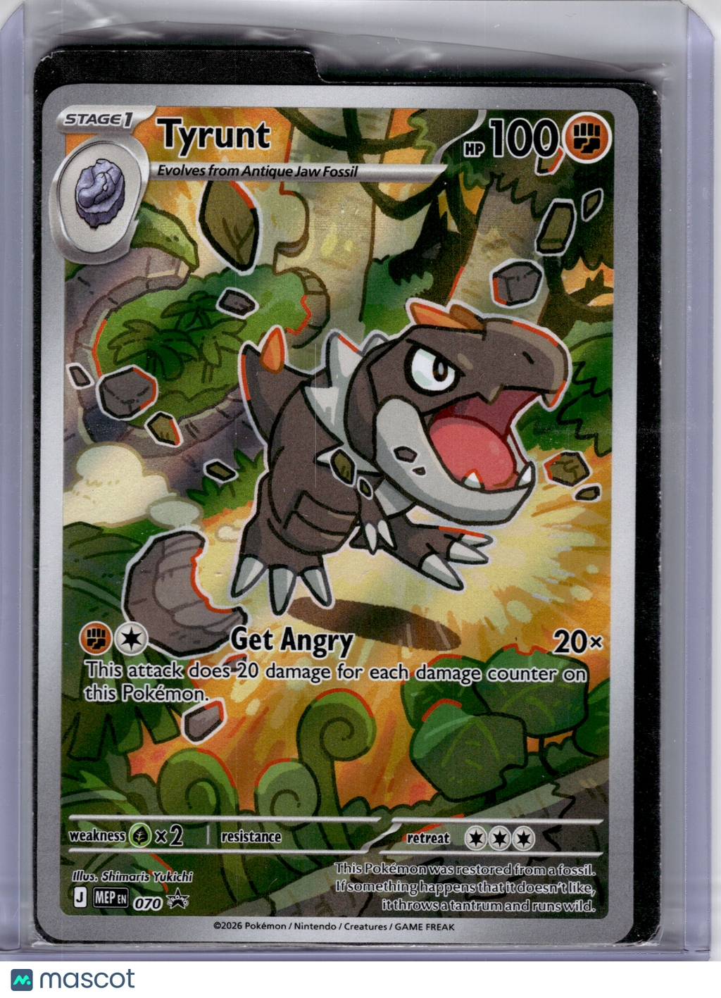 2026 Pokemon—Tyrunt #070 Mega Evolution Promo—Black Star Promo Holo (Sealed)