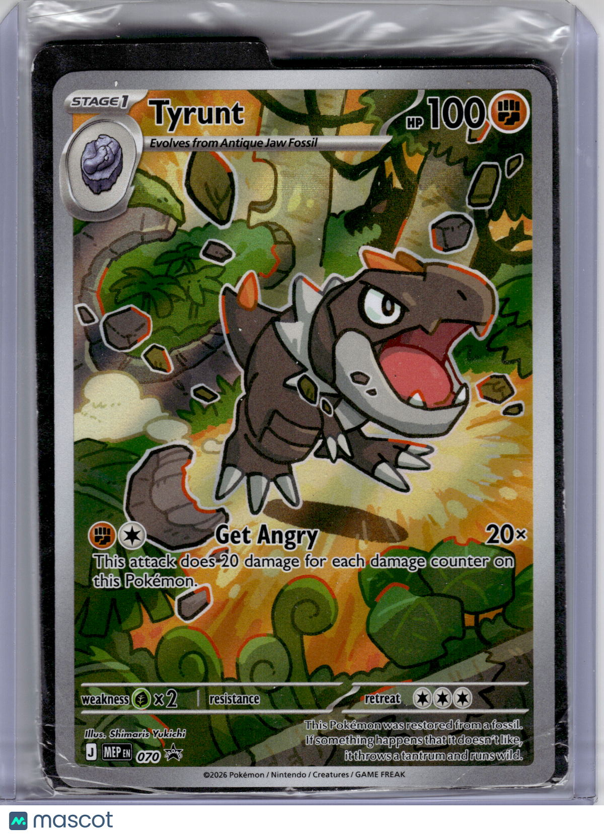 2026 Pokemon—Tyrunt #070 Mega Evolution Promo—Black Star Promo Holo (Sealed)