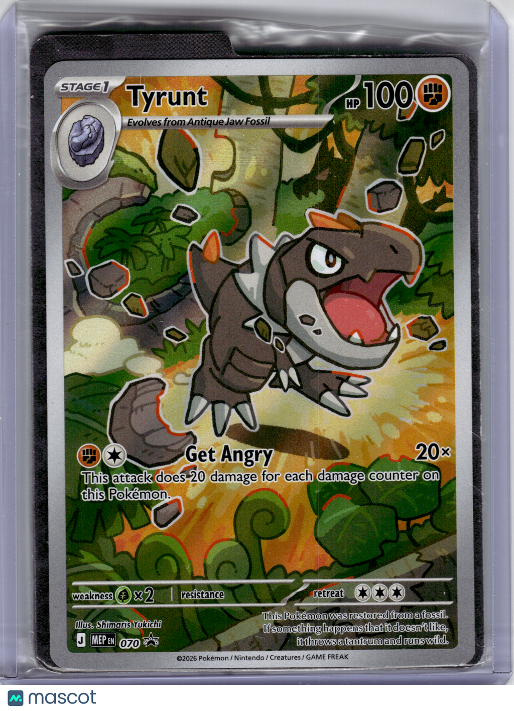 2026 Pokemon—Tyrunt #070 Mega Evolution Promo—Black Star Promo Holo (Sealed)