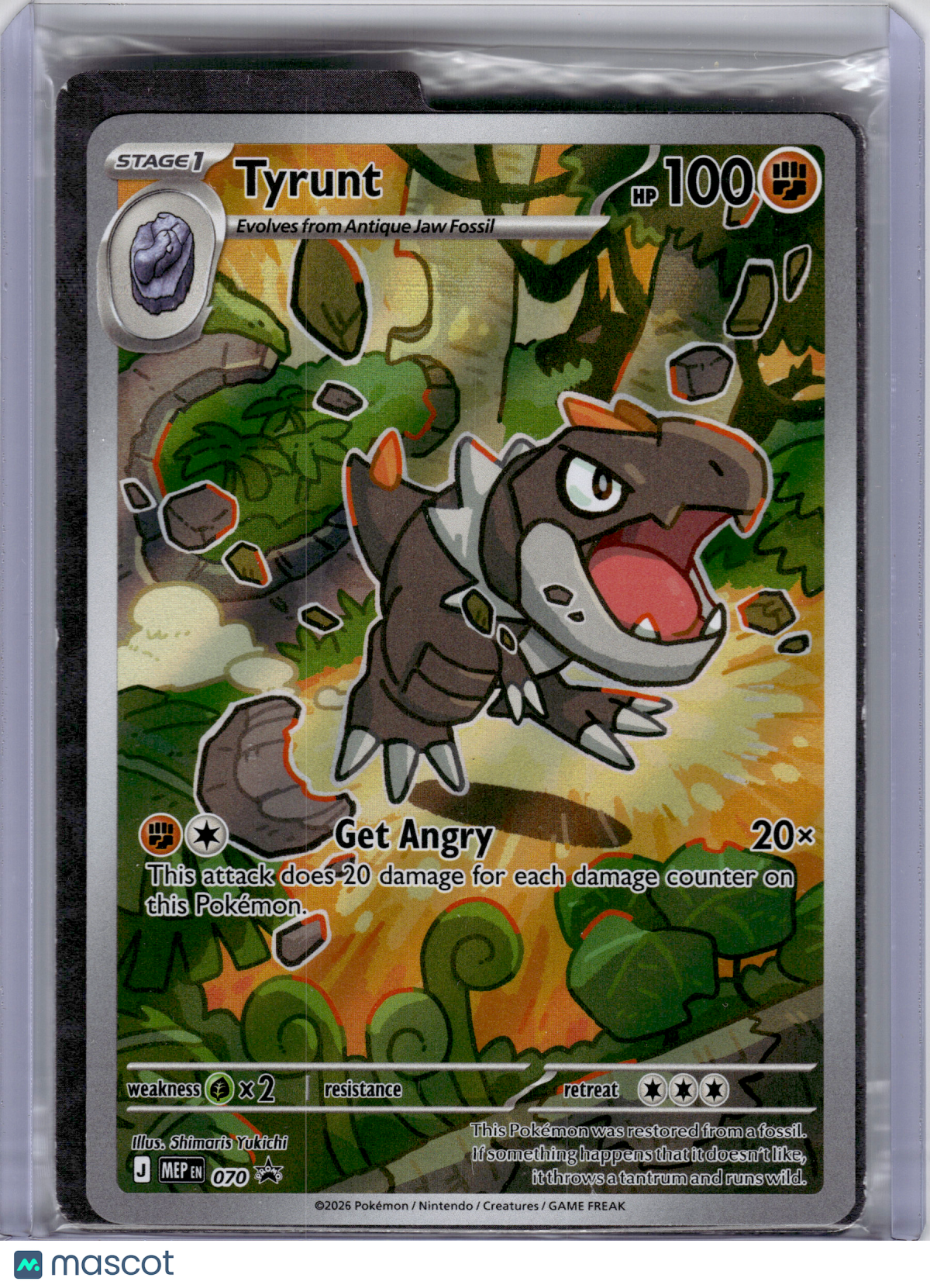 2026 Pokemon—Tyrunt #070 Mega Evolution Promo—Black Star Promo Holo (Sealed)