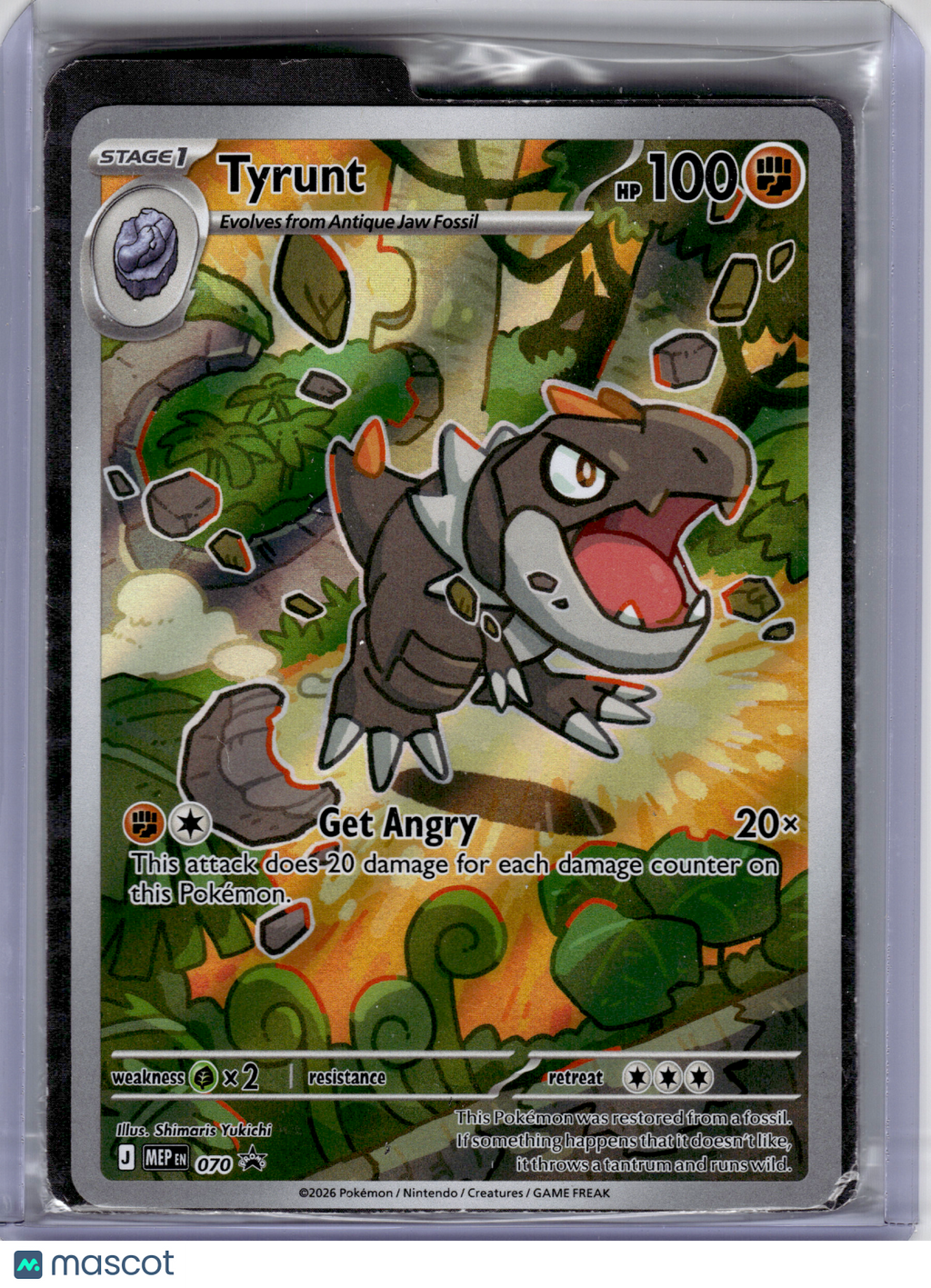 2026 Pokemon—Tyrunt #070 Mega Evolution Promo—Black Star Promo Holo (Sealed)