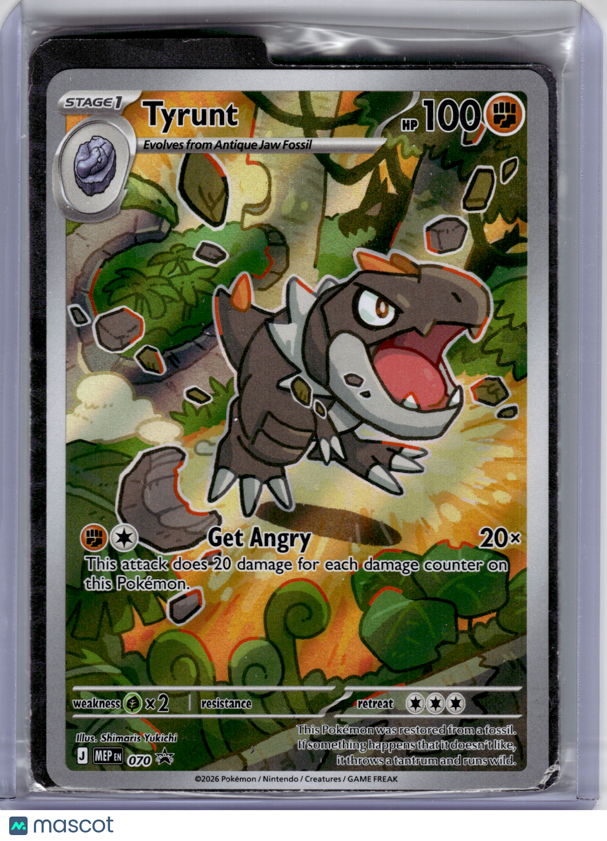 2026 Pokemon—Tyrunt #070 Mega Evolution Promo—Black Star Promo Holo (Sealed)