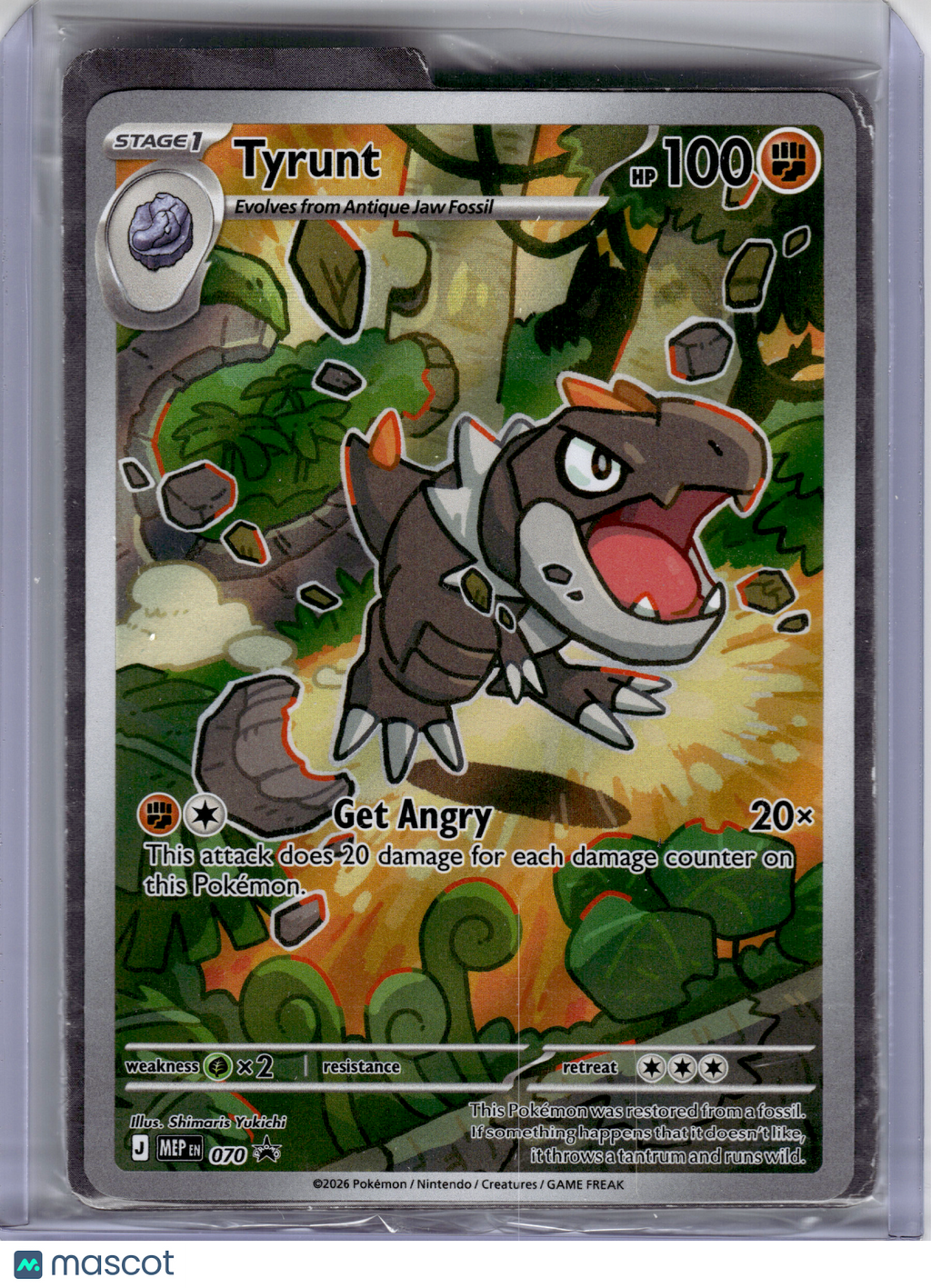 2026 Pokemon—Tyrunt #070 Mega Evolution Promo—Black Star Promo Holo (Sealed)