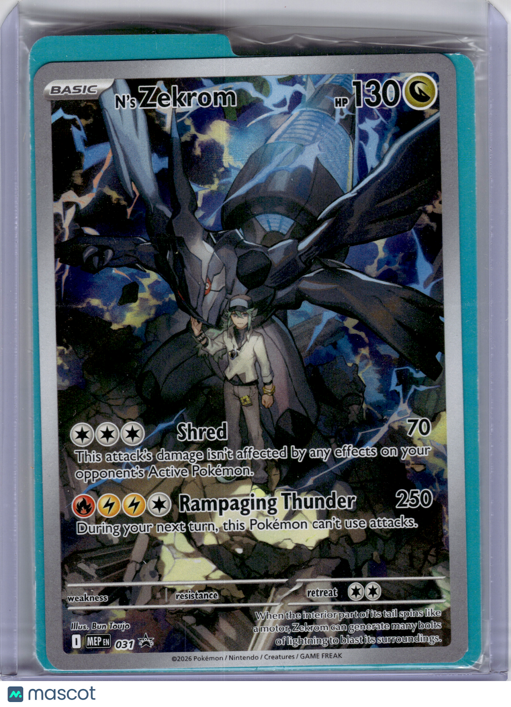 2026 Pokemon—N's Zekrom #031 Mega Evolution Promo—Black Star Promo Holo (Sealed)