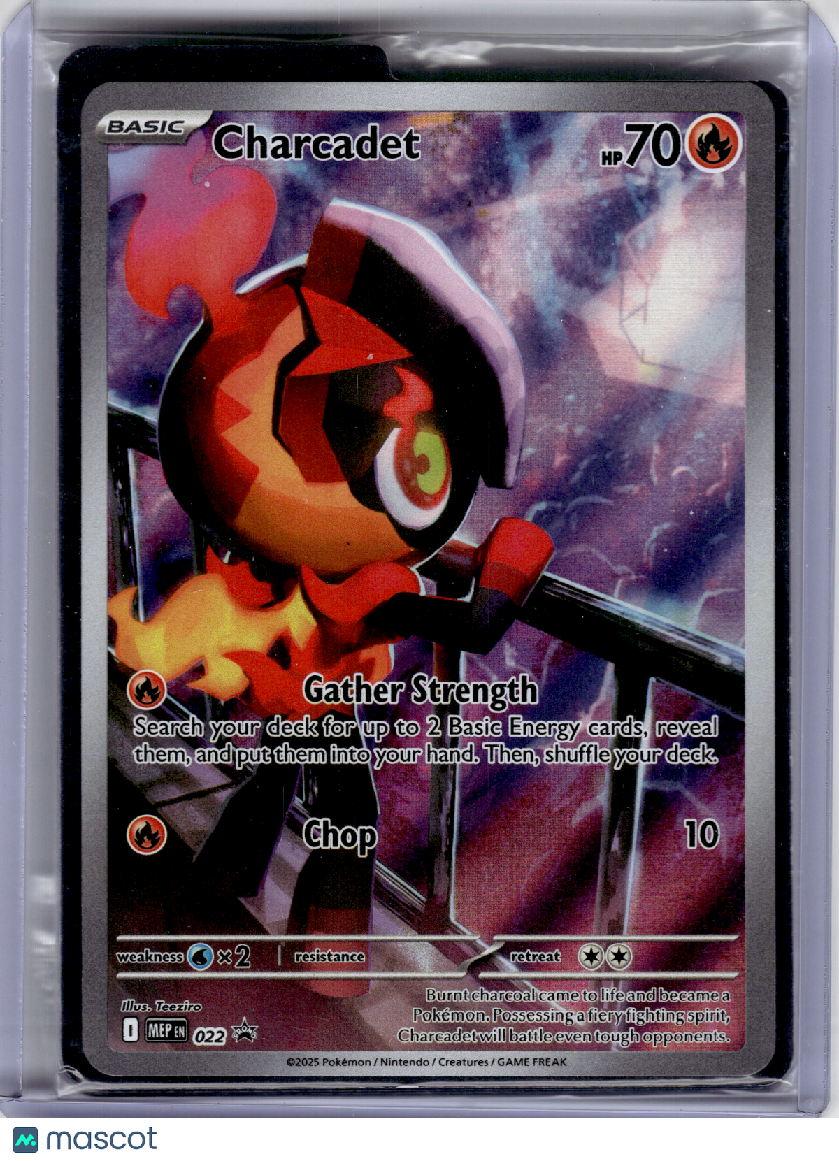 2025 Pokemon—Charcadet #022 Mega Evolution Promo—Black Star Promo Holo (Sealed)