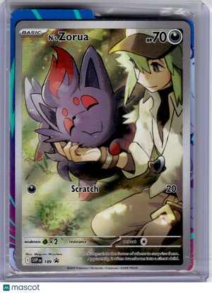 2025 Pokemon—N's Zorua #189 Scarlet & Violet—Black Star Promo Holo (Sealed)