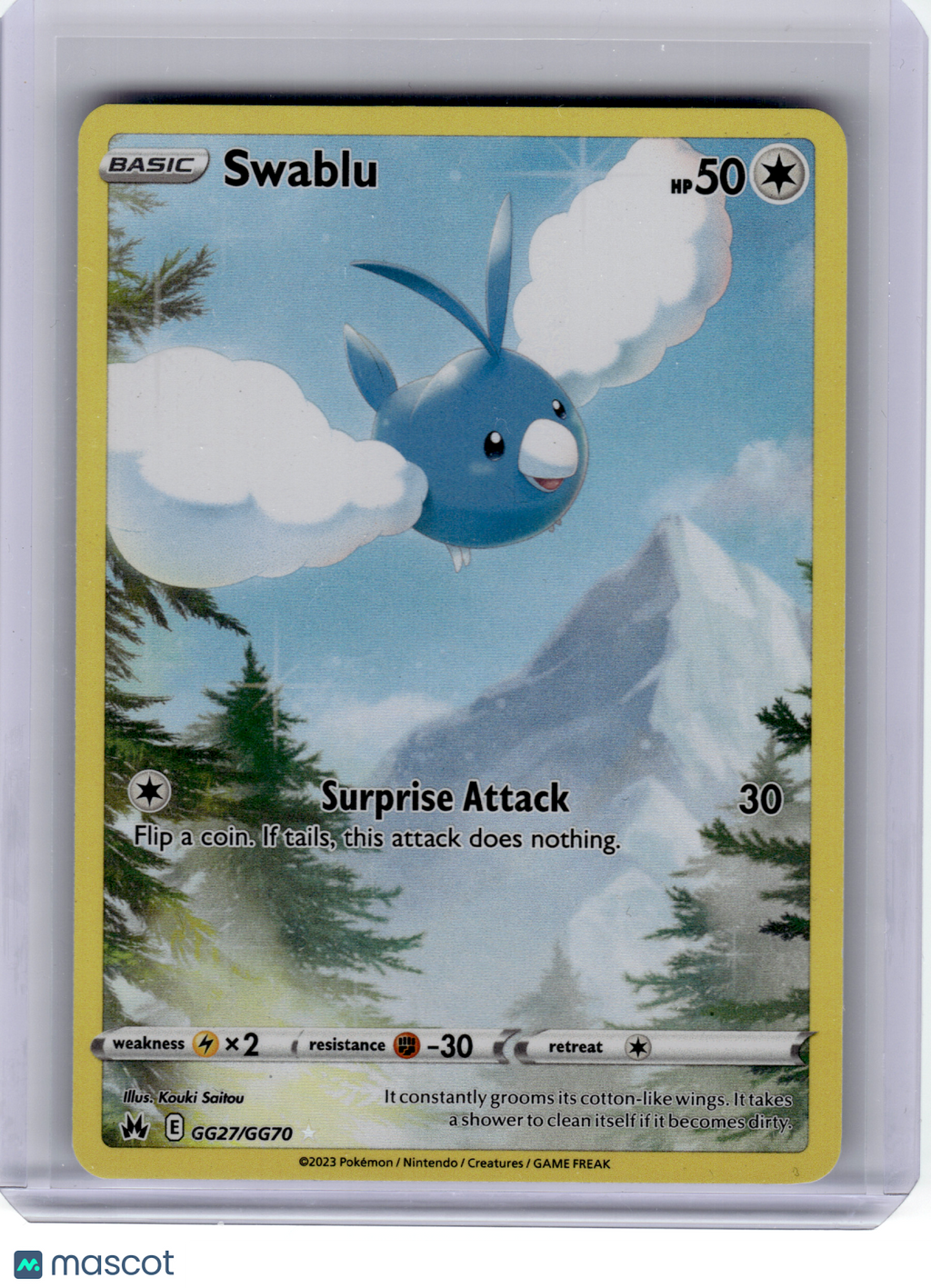2023 Pokemon—Swablu #GG27 Crown Zenith: Galarian Gallery—Ultra Rare Holo [LP]