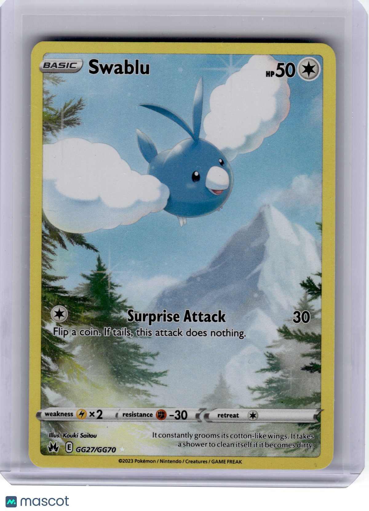 2023 Pokemon—Swablu #GG27 Crown Zenith: Galarian Gallery—Ultra Rare Holo [LP]