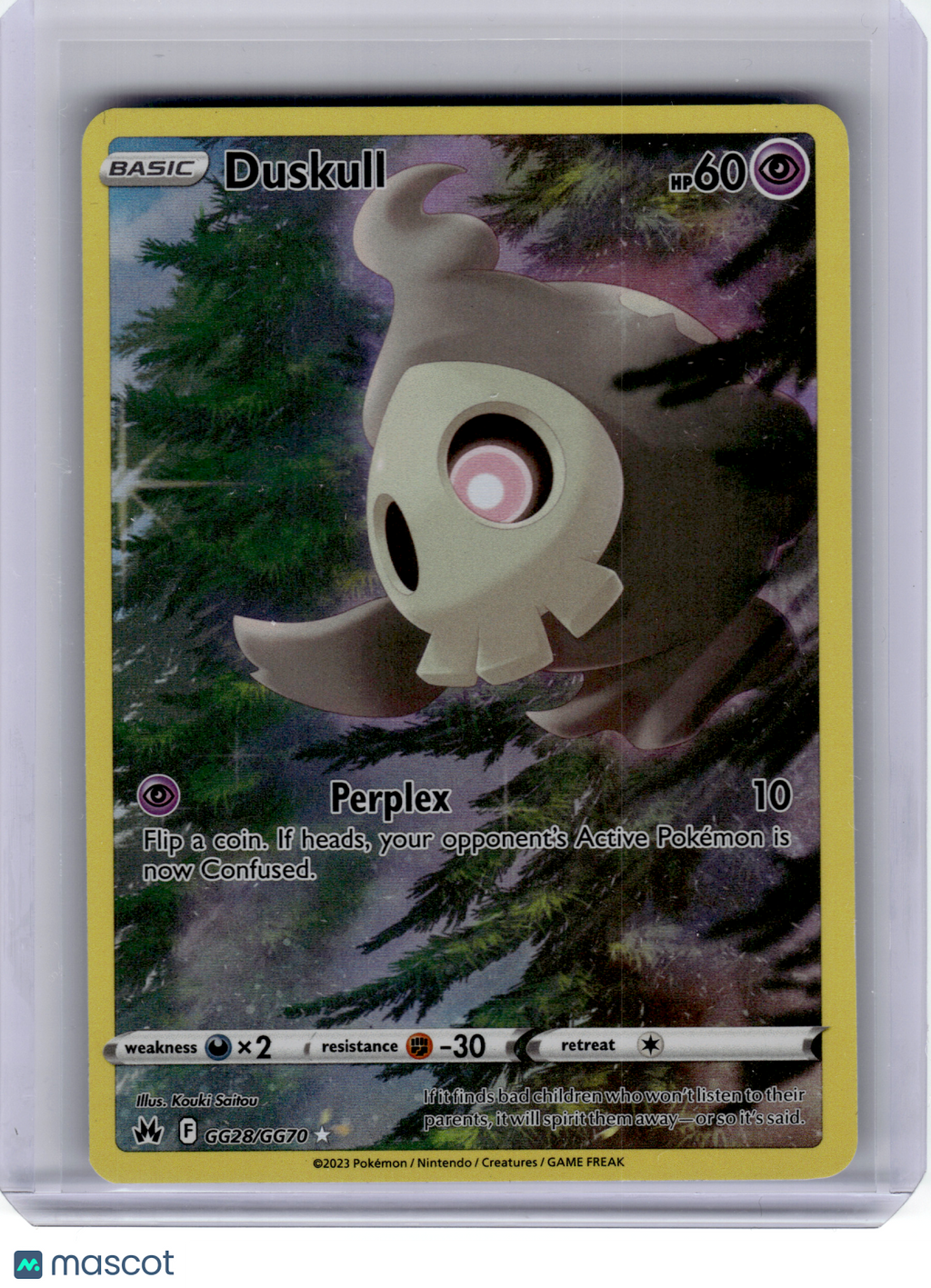 2023 Pokemon—Duskull #GG28 Crown Zenith: Galarian Gallery—Ultra Rare Holo [LP]